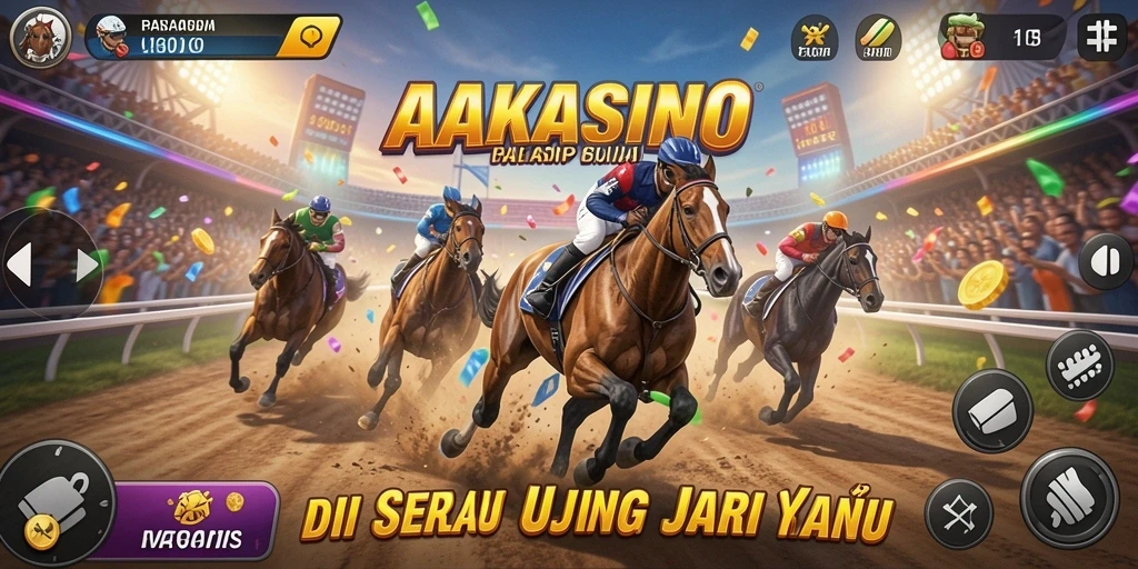 Screenshot AAKASINO yang menunjukkan aksi balap mendebarkan di lintasan.