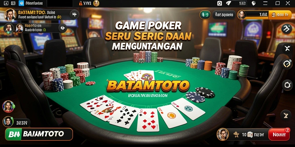 Tampilan screenshot menarik dari gameplay Poker di BATAMTOTO.