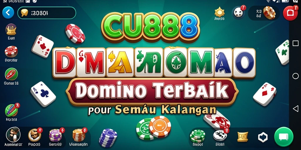 Tampilan menawan dari gameplay Domino di CU888.