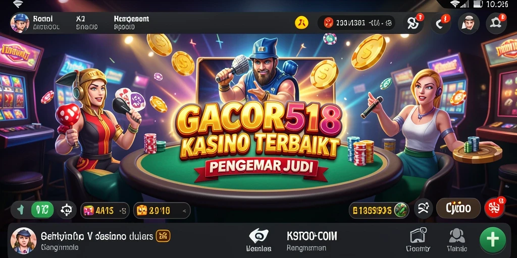 Tampilan gameplay menarik GACOR518 dengan tema Kasino.