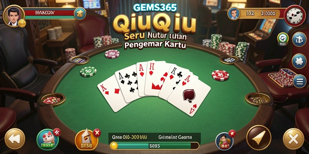 Screenshot gameplay QiuQiu GEMS365 menampilkan aksi seru.