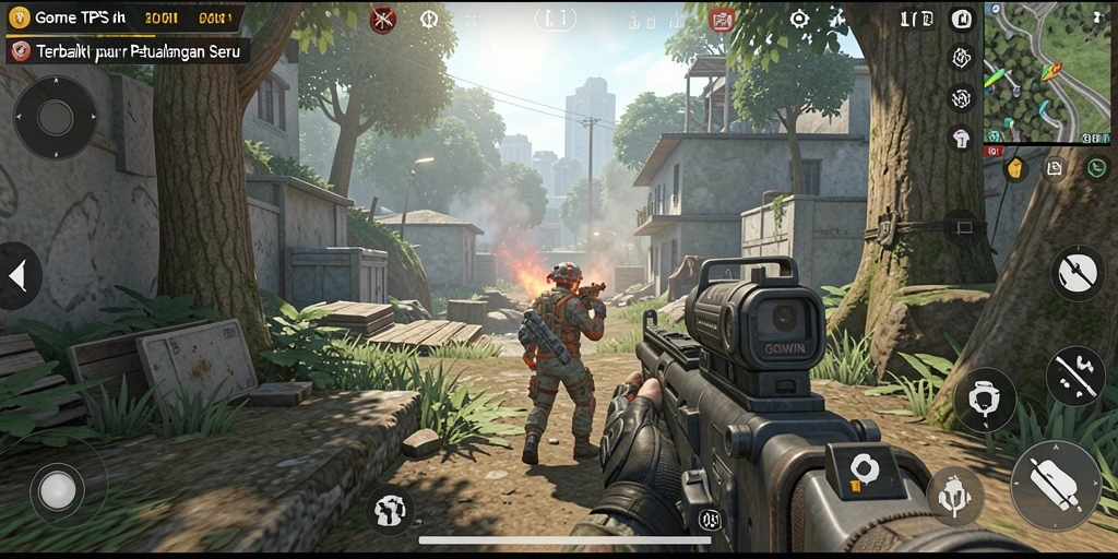 Tampilan screenshot menunjukkan aksi seru dalam gameplay GOWIN yang menegangkan.