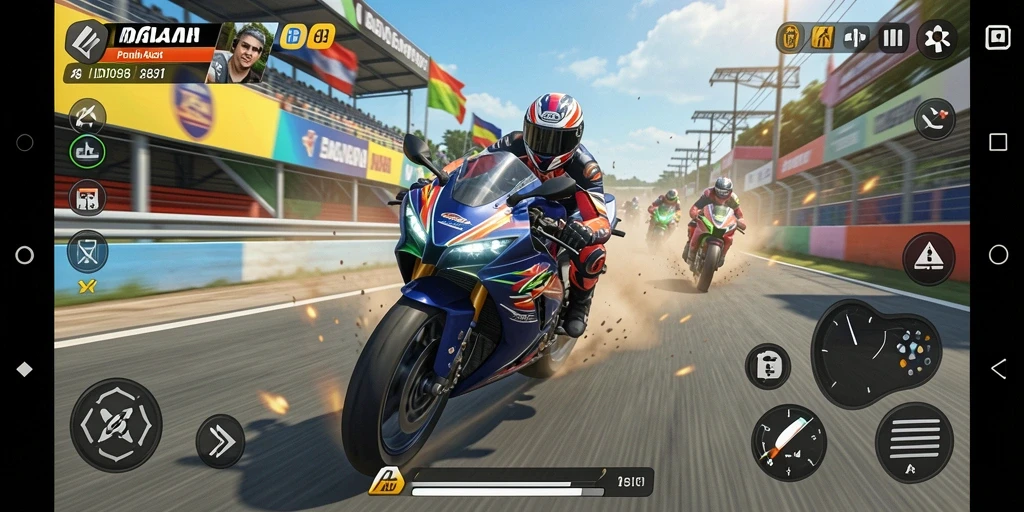 Gameplay balapan motor seru dan menegangkan di ID098.