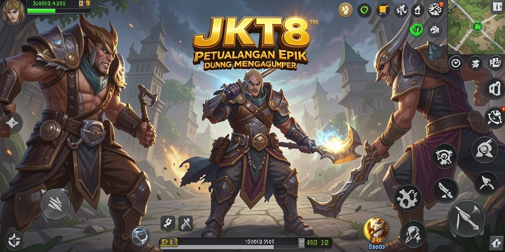 Tampilan gameplay epik dari JKT8 dalam dunia RPG yang menakjubkan.