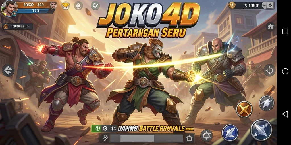 Tampilan gameplay JOKO4D yang mendebarkan dalam pertempuran Battle Royale.