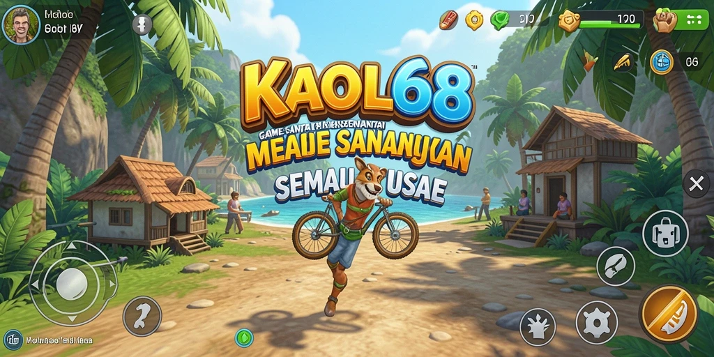 Tampilan gameplay KAOL68 yang ceria dan menarik.