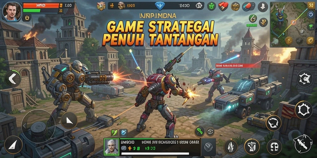 Tampilan gameplay MPOID yang mendebarkan dan strategis.