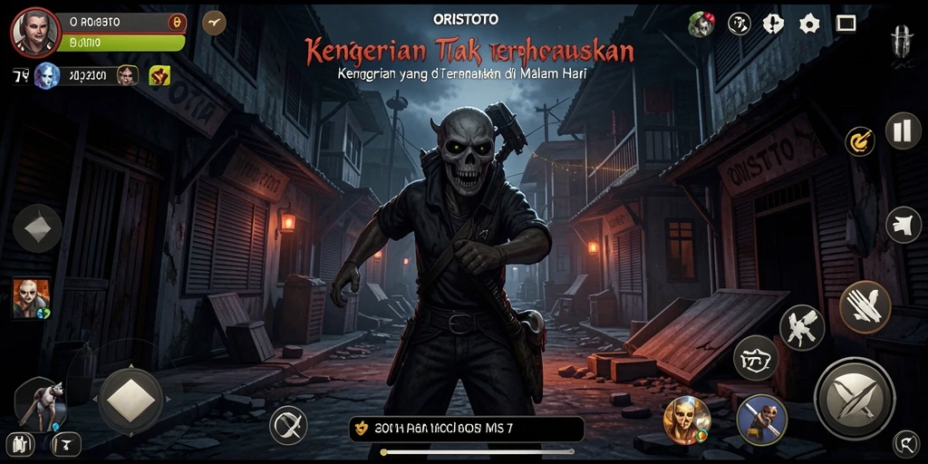 Gameplay menegangkan ORISTOTO dengan suasana horor yang mencekam.
