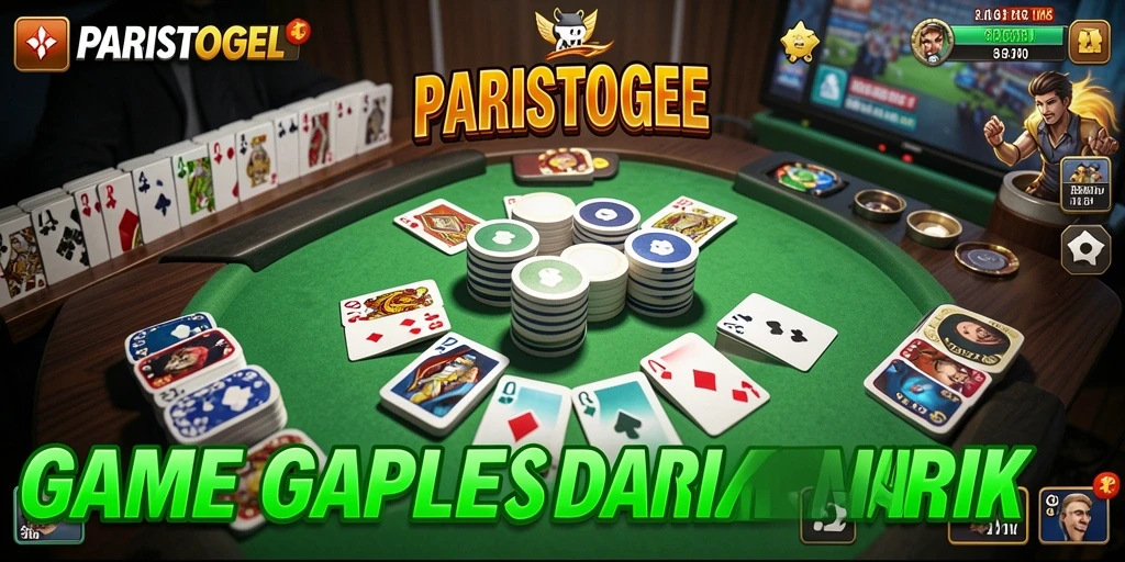 Tampilan gameplay PARISTOGEL yang menarik saat bermain Gaple.