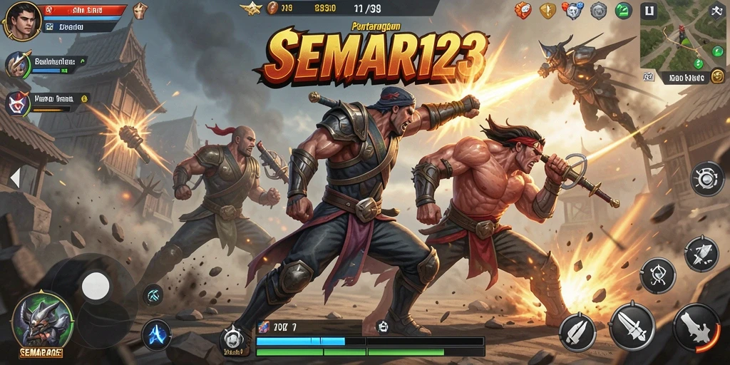 Tampilan mendebarkan dari gameplay SEMAR123 yang seru.