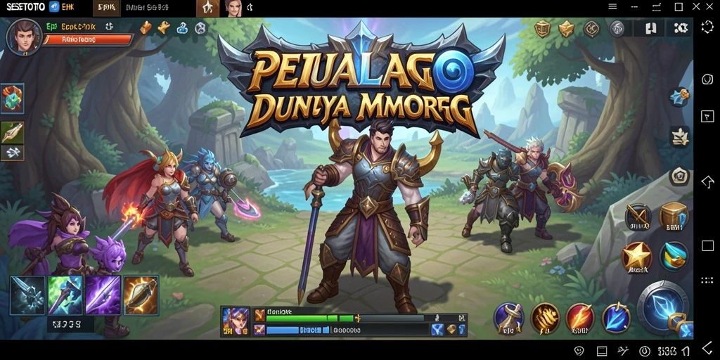 Screenshot SESETOTO menampilkan aksi pertarungan epik di dunia MMORPG.