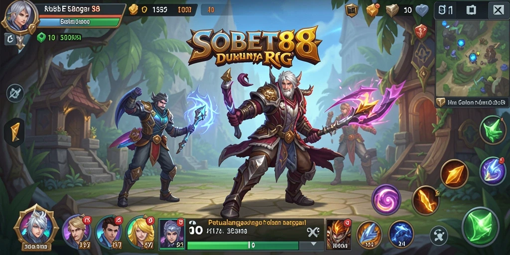 Tampilan gameplay SOBET88 menampilkan pertarungan karakter yang mendebarkan.